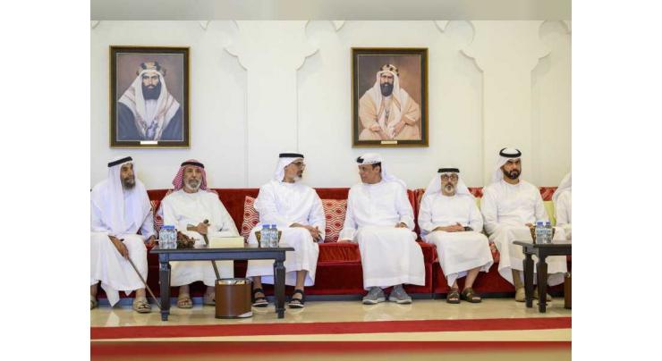 Khaled bin Mohamed bin Zayed offers condolences to Ali, Obaid and Hamad Salem Belhabala Al Ketbi on passing of their mother
