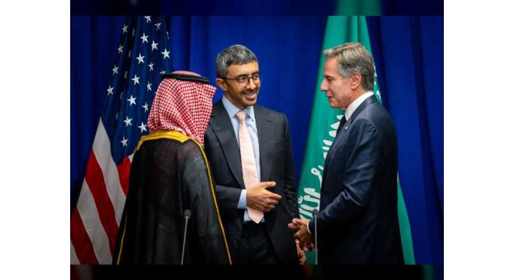 UAE Foreign Minister, Saudi, US counterparts discuss efforts to resolve Yemeni crisis in New York