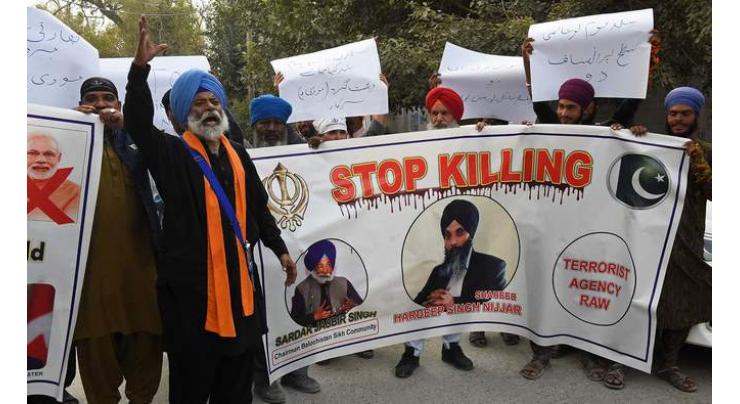 Sikhs protest before UN HQ against India over Khalistan leader's murder