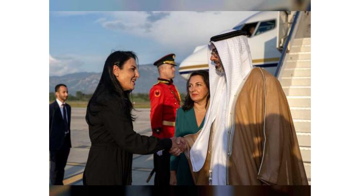 On behalf of UAE President, Khaled bin Mohamed bin Zayed arrives in Albania on working visit