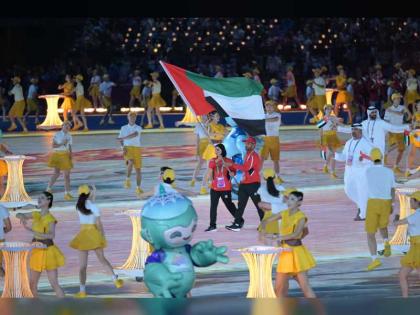 علم الإمارات يزين ملعب &quot;بيج لوتوس&quot; بحفل افتتاح آسياد هانجتشو