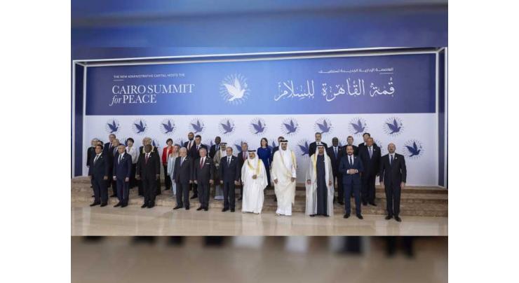 UAE President participates in Cairo Peace Summit inaugurated by Egyptian President with Arab and international participation