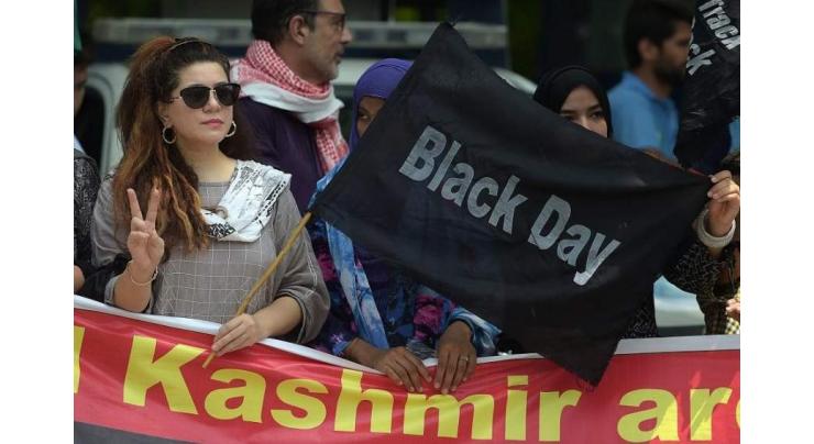 Black day observed to mark protest against unlawful Indian occupation in Kashmir
