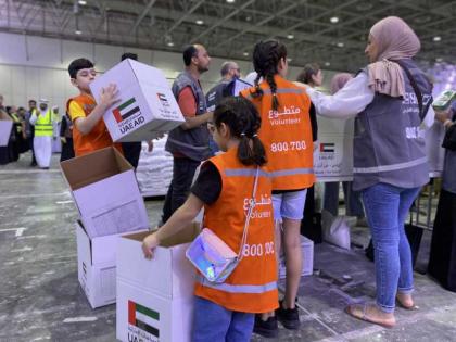 تعبئة 7 آلاف حزمة من المساعدات الإنسانية ضمن حملة &quot;تراحم من أجل غزة&quot;  في إكسبو الشارقة