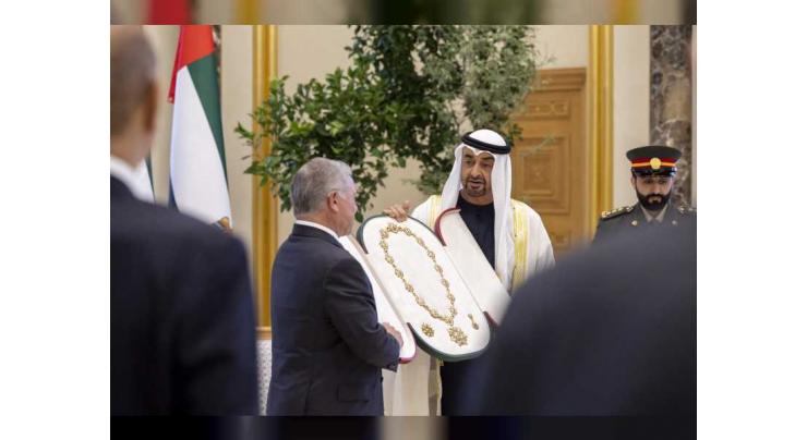 UAE President confers Order of Zayed upon King of Jordan