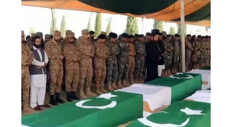 IED blast martyr Sepoy Shahzeb laid to rest with full military honour