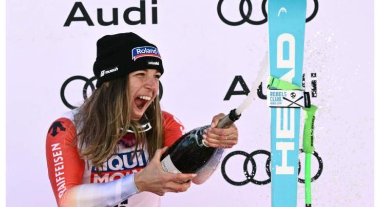 Flury gets first World Cup downhill victory of her career