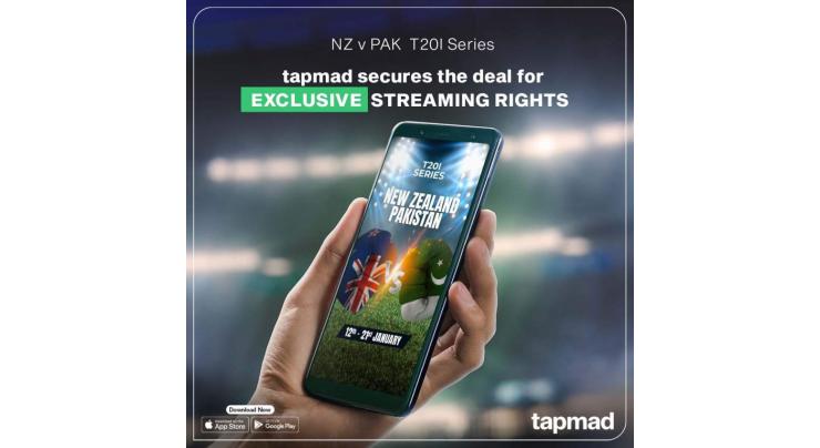 Tapmad Secures Exclusive Streaming Rights to HD Ads-Free - Pakistan v New Zealand T20 International Series