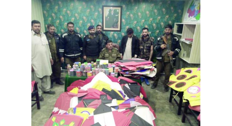 Four held, over 300 kites confiscated