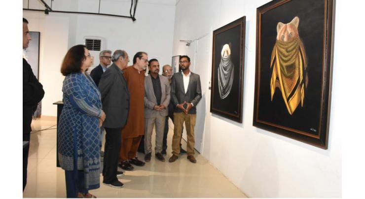 Art work display at Arts Council of Pakistan (ACP)