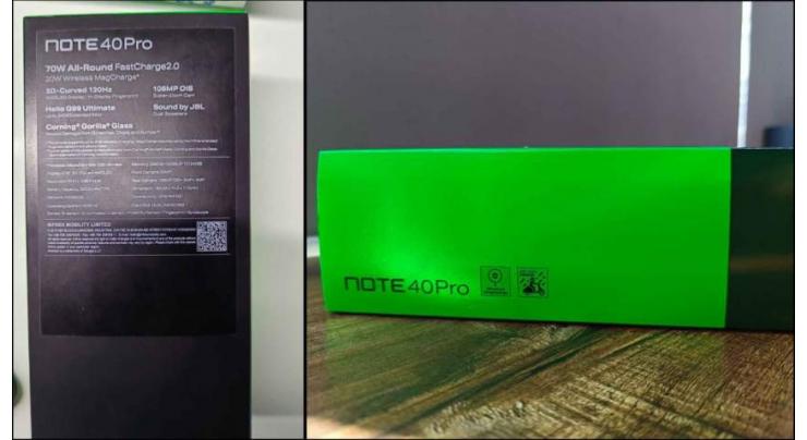 Infinix NOTE 40 Series: Retail Box Leaks suggest Potential Charging Advancements