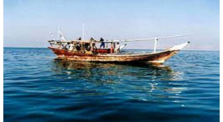 PNS Yarmook rescues eight Iranian fishermen from fire-stricken boat