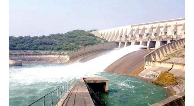 Mangla Dam water level continues at verge of seasonal shrinking