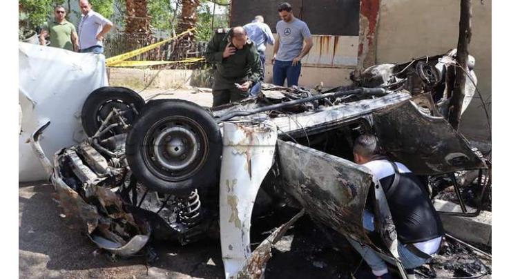 Syrian state media: explosive device blows up car in Damascus
