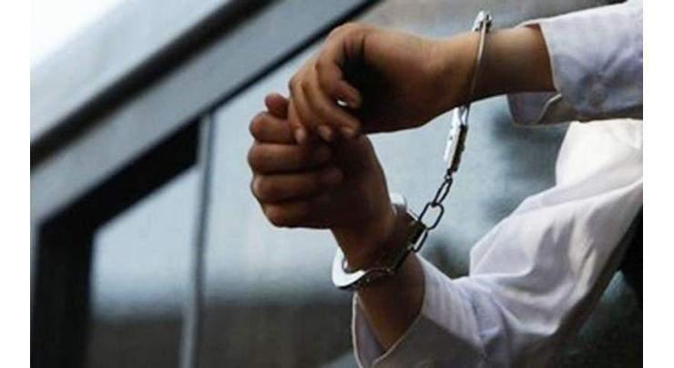 Larkana police arrest 10 accused recover weapon, phone, bike