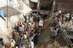 Three injured in roof collapse