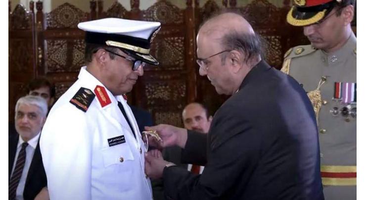 President confers  Nishan-e-Imtiaz (M) on Saudi Naval Chief; discusses bilateral cooperation