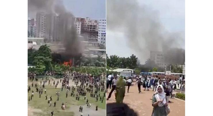 Bangladesh Air Force jet crashes into school, 19 dead, over 50 injured