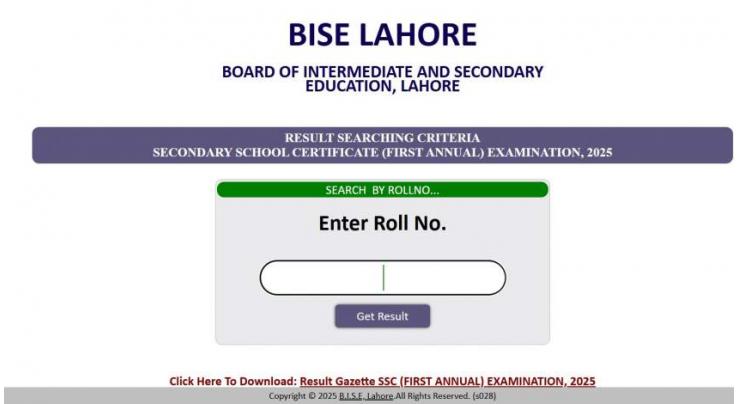 BISE Lahore announces matric exam results 2025; check results here