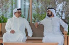 Mohammed bin Rashid meets with Mansour bin Zayed a ..