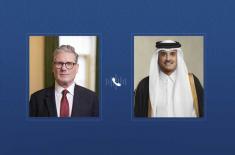 Emir of Qatar, UK Prime Minister stress priority o ..