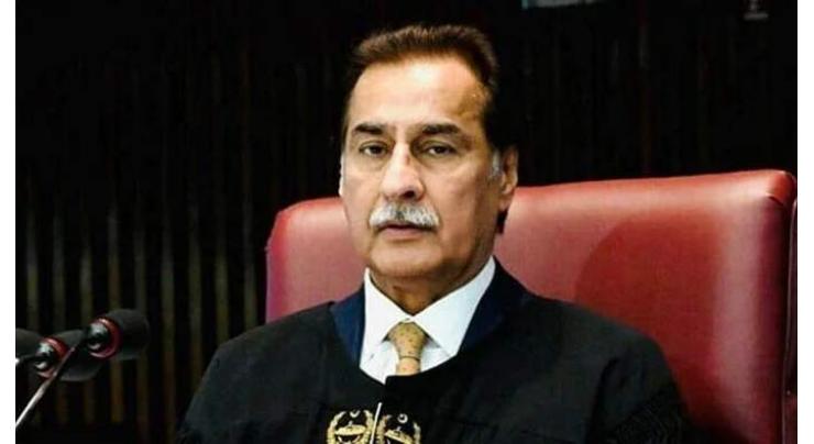 Speaker National Assembly Sardar Ayaz Sadiq informs House of ECP’s disqualification of several lawmakers