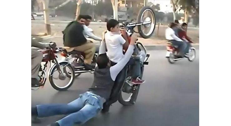 22 arrested for aerial firing, one-wheeling