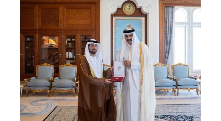 Qatari Emir awards 'Al Wajbah' Decoration to UAE Ambassador
