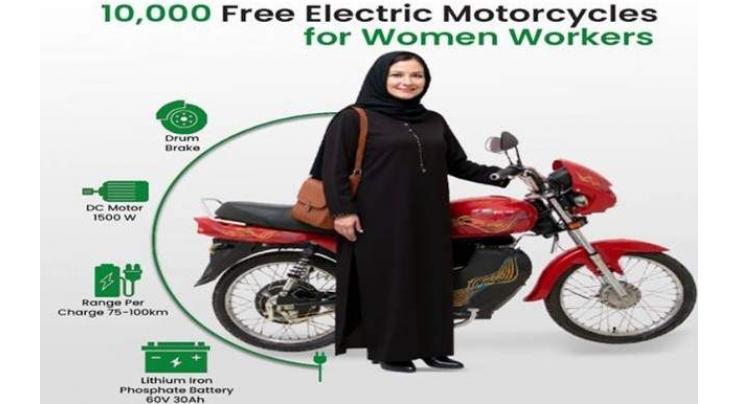 Sindh starts 10,000 free electric bikes for women workers