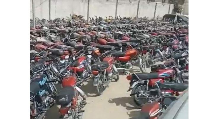 Action against fancy numbers, unregistered motorcycles underway in Quetta: SP City