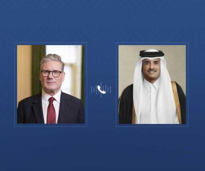 أمير قطر وستارمر يؤكدان على أولوية الوقف الفوري لإطلاق النار في غزة