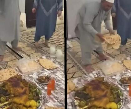 أفغاني یستقبل کفیله الکویتي في بلادہ باعداد ولیمة مفطح