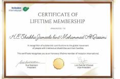 Jameela Al Qasimi awarded Lifetime Honourary Membe ..