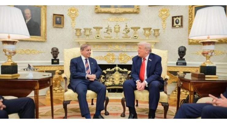 Prime Minister Shehbaz Sharif meets Trump; lauds his role for world peace, strengthening Pak-US cooperation