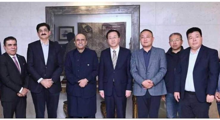President Zardari meets Chinese Consul General