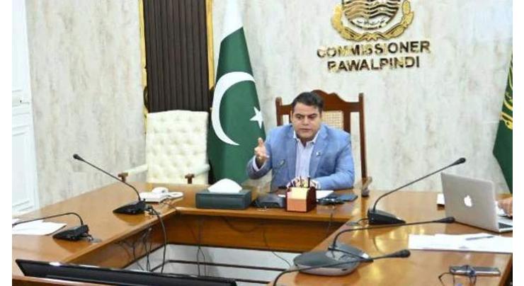 Commissioner Rawalpindi Division, Engineer Amir Khattak reviews Raja Bazaar uplift scheme, orders timely completion