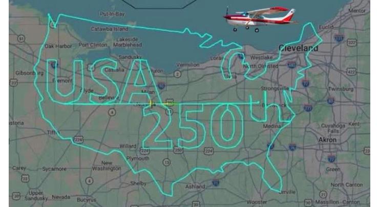 Pilot draws giant 'USA 250' in Ohio sky to celebrate America's 250th anniversary