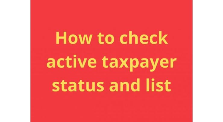 How To Check Active Taxpayer Status And List