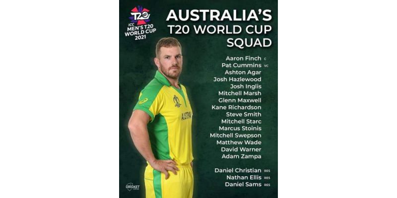 ICC T20 World Cup 2021 Australia Squad, Captain, Vice-Captain, Batsman, Bowlers, All Details