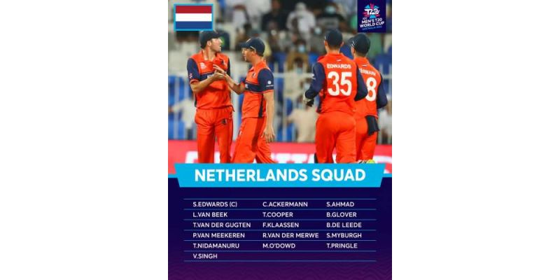 T20 World Cup 2022 Netherlands Squad, Batters, All-Rounders, Bowlers, Wicketkeepers