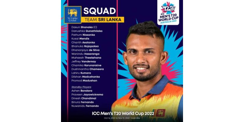 T20 World Cup 2022 Sri Lanka Squad, Batters, All-Rounders, Bowlers, Wicketkeepers