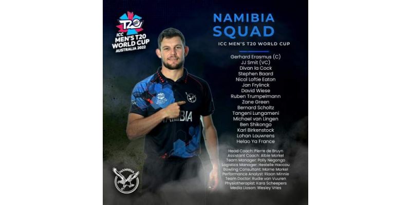 T20 World Cup 2022 Namibia Squad, Batters, All-Rounders, Bowlers, Wicketkeepers