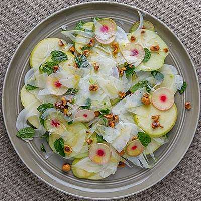 Mint Apple And White Salad Recipe In Urdu