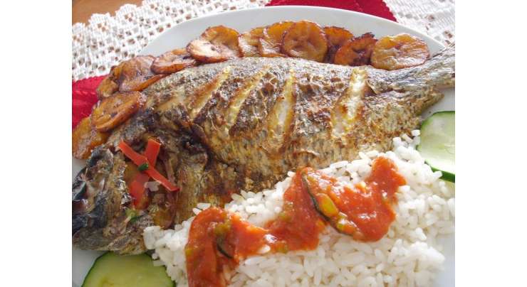 Fish Roast With Rice Recipe In Urdu