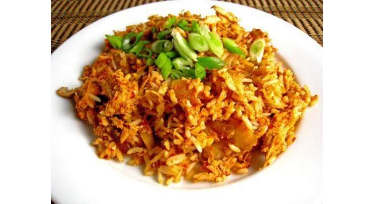 Fried Rice With Minced And Spring Onion Recipe In Urdu
