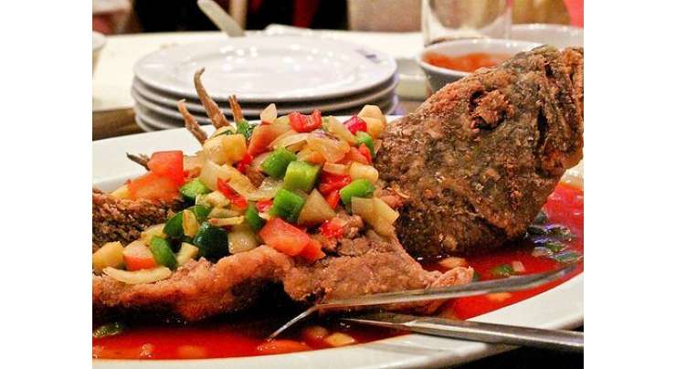 Deep Fried Spinach Fish Recipe In Urdu