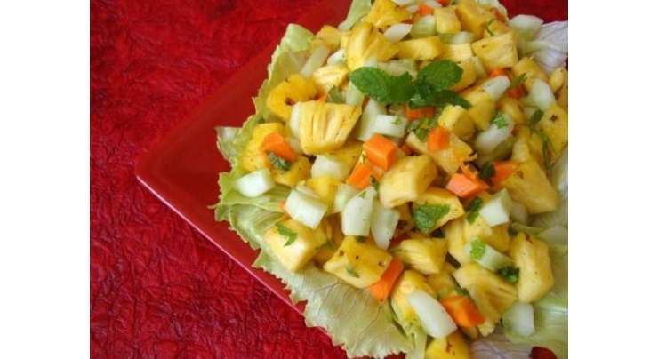 Masala Dar Ananas Ka Salad Recipe In Urdu