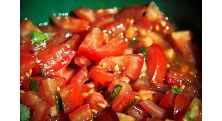 Tamatar Salad Mirch And Dhania Recipe In Urdu