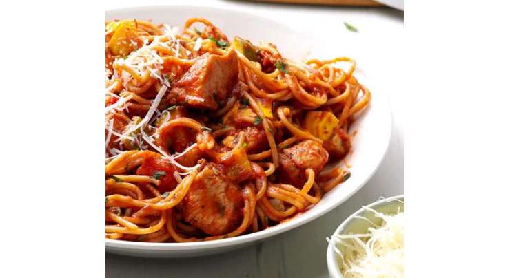 Chicken Pasta Sauce Spaghetti Recipe In Urdu
