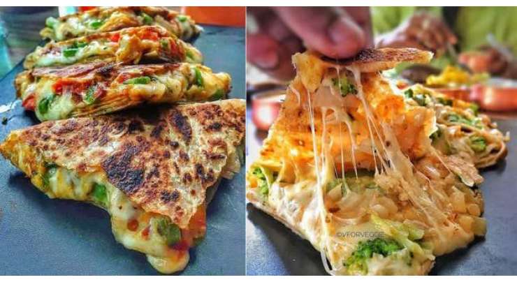 Cheesy Pizza Paratha Recipe In Urdu